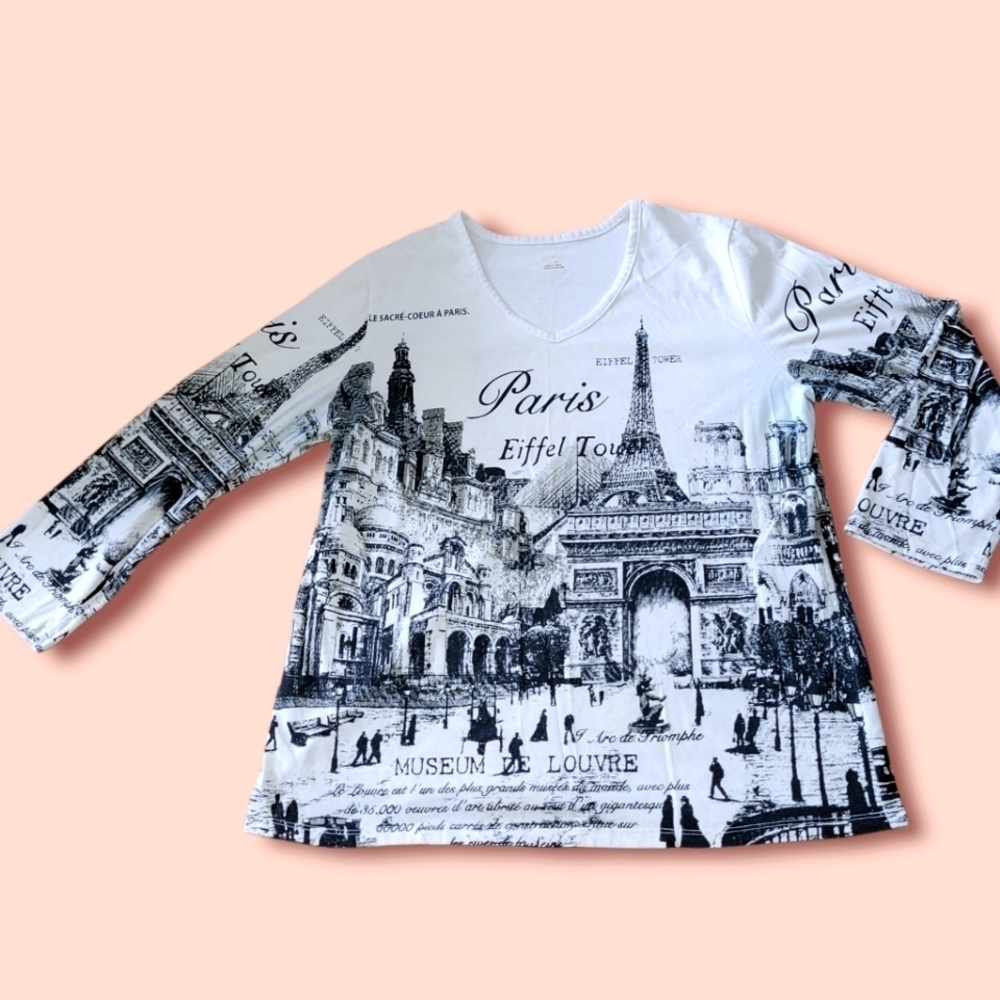 Paris France 3/4  tee